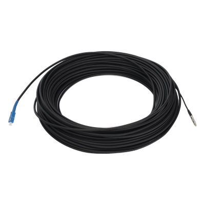 Rollo de Fibra Óptica Drop Redonda G657A2 Monomodo Simplex de 50 Metros (164 Pies) con Conectores SC/UPC-SC/UPC para Instalaciones Aéreas, Subterráneas o a la Intemperie