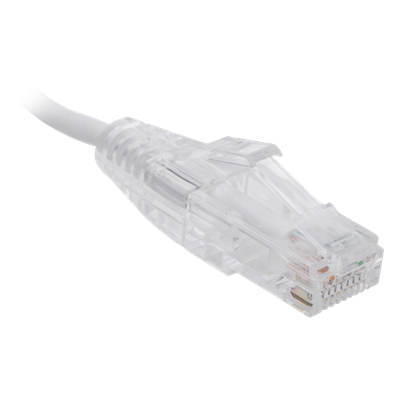 Cable de Parcheo Slim UTP Cat6 - 1 Metro (3.28 Pies), Blanco, Diámetro Reducido (28 AWG) - Imagen 3