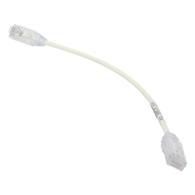Cable de Parcheo TX6, UTP Cat6, Diámetro Reducido (28AWG), Color Blanco, 20.32 cm (8 Pulgadas) - Imagen 4