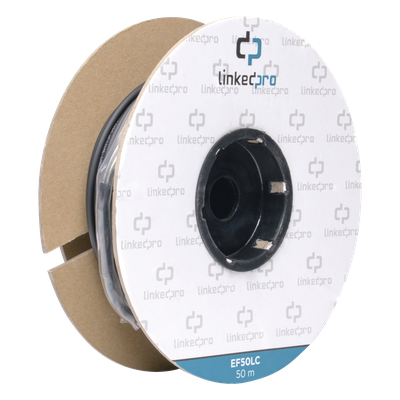 Carrete de Fibra Óptica Monomodo con Conectores LC-LC Duplex, Reforzada con Kevlar, de 50 Metros (164.04 Pies), Para Instalaciones Subterráneas por Tubería