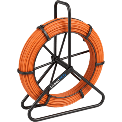 Guía de Jalado de Cables Tipo Cobra Rastreable / Diámetro de 8mm x 100 metros / Fibra de Vidrio de Gran Resistencia a la Tensión
