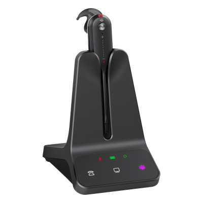 Auriculares mono Yealink WH63 E2 edición MS/ Base DECT/ Cancelación de ruido con 2 micrófonos/ Tres estilos de uso
