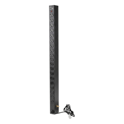 PDU Vertical para Rack con 18 Tomas NEMA 5-15R, 15A, 1.22 m (48 in) de Altura, Acero Color Negro - Imagen 3