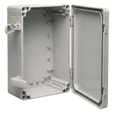 Gabinete QLine I Tipo 4X / 300 x 200 x 180 mm (11.81 x 7.87 x 7.09 in) / ABS / IP66 / Tapa Opaca con Tornillos / Montaje 280 x 180 mm / Gris RAL 7035
