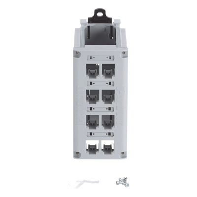 Panel de Parcheo Modular para Cobre, Blindado, de Instalación en Riel DIN Estándar de 35 mm (1.38 pulgadas), 8 Puertos Mini-Com, Color Gris - Imagen 5