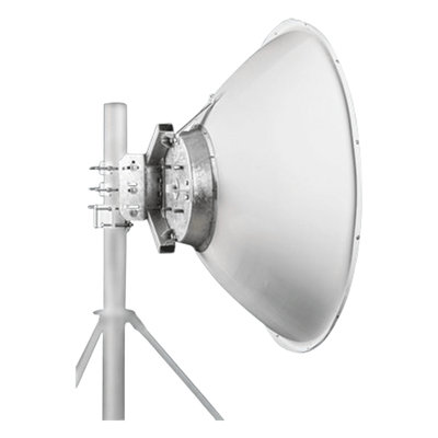 Antena parabólica 4 ft para radio B11 y AF11, ganancia de  40.5 ± 1 dBi, conector guía de onda, Alto aislamiento al ruido en enlaces vecinos, 10-12 GHz, Montaje de acero inoxidable incluido 
