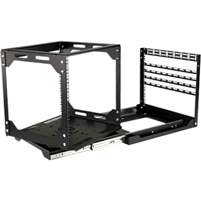 Rack Abierto Deslizante y Giratorio / 12U / Rotación 360° / Carga 68 kg (150 lbs) / Norma EIA/ECA-310-E / Gestión de Cables - Imagen 3