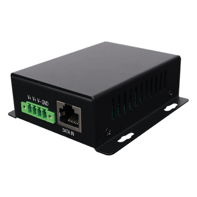 Inyector PoE Industrial / Ideal para Aplicaciones Solares / Entrada 9-42 Vcc / Salida PoE 48V / Conexión plug and play / Ideal para Conectar Cámaras PoE