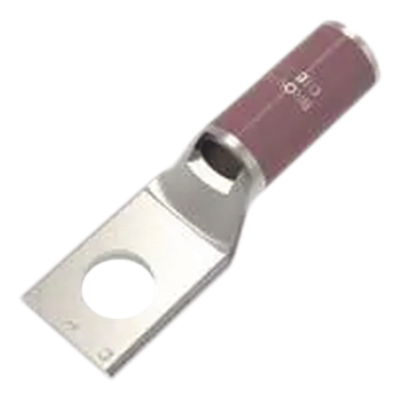 Zapata Terminal de Compresión BURNDY Cañón Corto para Tornillo de 1/4" y Calibre 2 AWG.