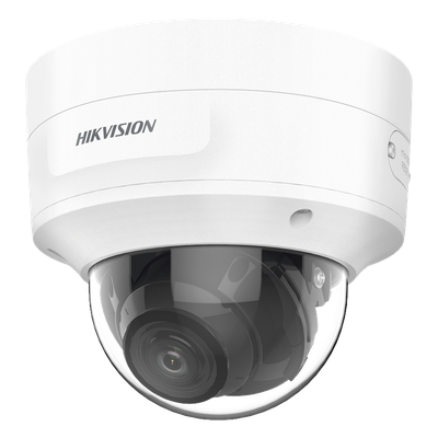 Domo IP 4 Megapixel / Lente Mot. 2.7 a 13.5 mm / 40 mts IR EXIR / Exterior IP66 / IK10 / DARKFIGHTER / Audio y Alarma I/O / PoE+ / ONVIF / Micro SD / 4 Analíticos: AcuSense, Deteccion Facial, Conteo de Personas por Cruce y Zona