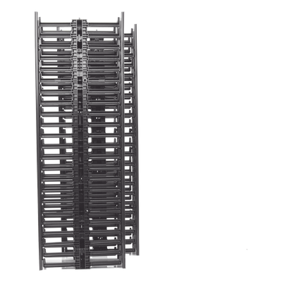 Organizador Vertical NetRunner, Doble (Frontal y Posterior), para Rack Abierto de 45 Unidades, 6.7in de Ancho, Color Negro - Imagen 4