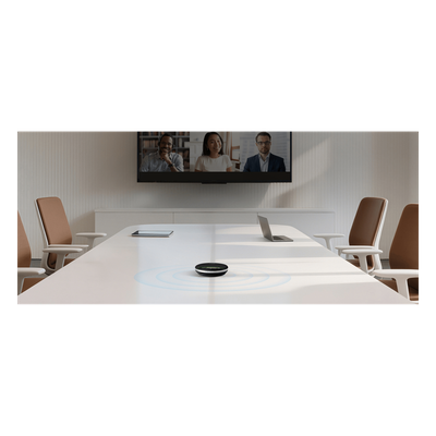 Yealink SP96, altavoz portátil con micrófono integrado, Bluetooth 5.3 con adaptador USB-C/A, alcance de captación de voz de 5 m, 26 horas de conversación, cancelación de ruido con IA. - Imagen 4