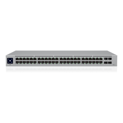 USW-48 — Switch Layer 2 de 48 Puertos GbE + 4 Puertos SFP con Diseño Fanless para Funcionamiento Totalmente Silencioso