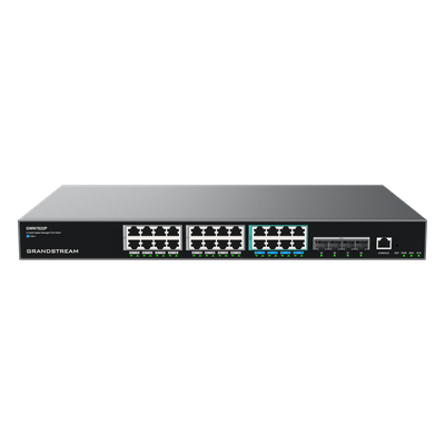 Switch PoE Multigigabit Capa 3 / 24 Puertos Ethernet PoE (16x 1G, 8x 2.5G)/ 4 Puertos SFP+ / PoE++ Dinámico / IPv6 e IPv4 / VLAN Avanzada / QoS / Stacking hasta 4 Dispositivos / Administración Web y CLI