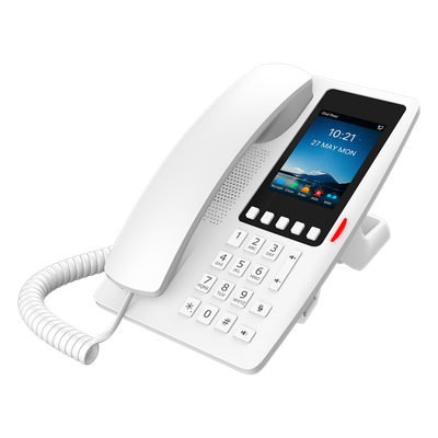 Teléfono IP Hotelero Wi-Fi 6 / Pantalla IPS 3.5" 320x480 / 2 Líneas SIP / 5 Teclas Programables / Puerto USB-A / PoE 802.3af / Audio HD / Diseño Blanco - Imagen 4