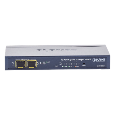 Switch Administrable de Escritorio de 8 Puertos Gigabit/ 2 Puertos SFP / 20 Gbps Switching / PoE In 802.3af/at / Dual Power DC + PoE / VLAN Q-in-Q / IPv6/IPv4/ Administración Remota con CloudNMS - Imagen 3