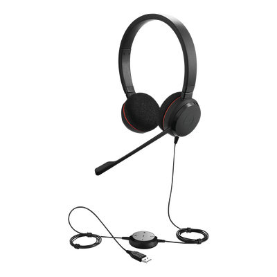Diadema / Auricular Jabra Evolve 20 Duo / USB / Cancelación de Ruido / Plug and Play (4999-829-209)