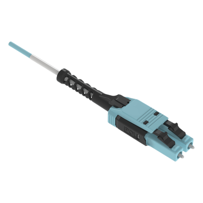 Jumper de Fibra Óptica Multimodo 50/125 OM4, LC-LC Uniboot Duplex, OFNP (Plenum), Color Aqua, 25 Metros (82.02 Pies)