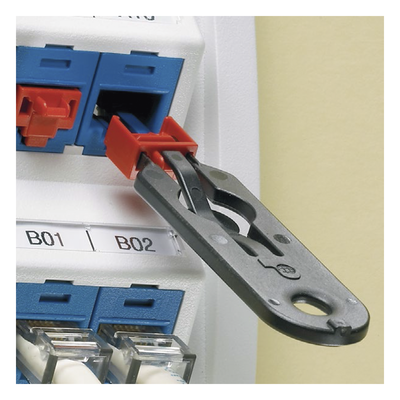 Kit de 10 Dispositivos para Bloquear Puertos Jack RJ45, Color Rojo, Incluye Llave de Extracción - Imagen 5