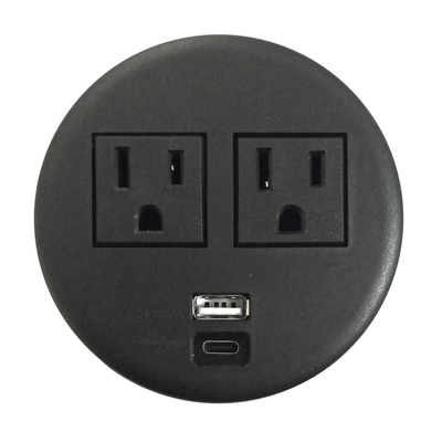 Multicontactos Empotrable Doble/ USB A & C, Color Negro, No Incluye Cable de Poder (11000-83604) - Imagen 4