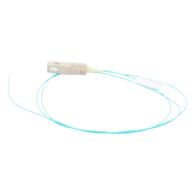 Pigtail de Fibra Óptica LC Simplex, Multimodo OM3 XGLO 50/125, OFNR, Color Aqua, 1 Metro (3.28 Pies) - Imagen 6
