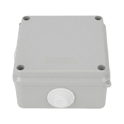Caja de Conexiones Impermeable IP65, 7 Entradas, Dimensiones 100 x 100 x 70 mm, para Instalaciones Industriales, Comerciales y Residenciales, Incluye Tornillería para su Instalación - Imagen 5