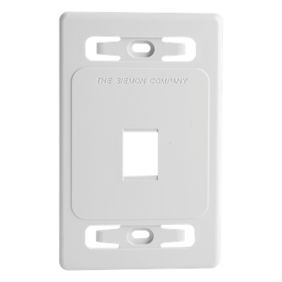Placa de Pared Modular MAX, de 1 Salida, Color Blanco, Version Bulk (Sin Empaque Individual)