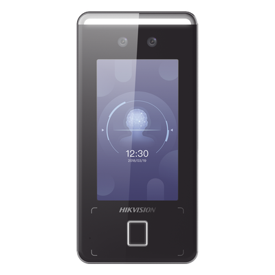 Terminal Min Moe WiFi de Reconocimiento Facial ULTRA RÁPIDO (Exterior IP65) / Hasta 1.5 mts en lectura / Soporta P2P Hik-Connect / 3,000 Usuarios /QR y Videoportero (ambientes de bajo ruido) / HIK-IA