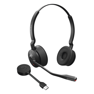 Diadema / Auricular Jabra Engage 55 Stereo / DECT USB-A / Cancelación Activa de Ruido / 150m Alcance (9559-450-125)