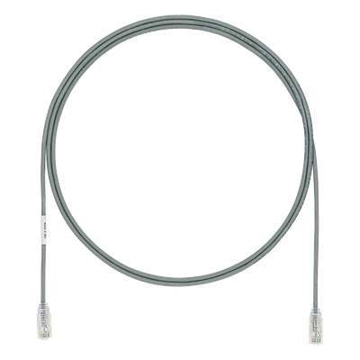 Cable de Parcheo TX6, UTP Cat6, Diámetro Reducido (28AWG), Color Gris, 0.91 Metros (3 Pies)