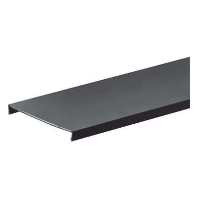Tapa para Canaleta Ranurada Tipo G, de 82.6 mm de Ancho, 1828.8 mm de Largo, Color Negro