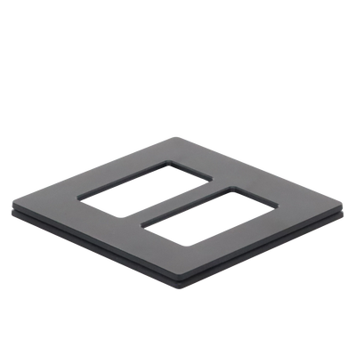 Placa de pared de 2 espacios sin tornillos visibles, acabado satinado en color Midnight, para atenuadores y controles Lutron Maestro, Diva, Skylark y Pico - Imagen 3