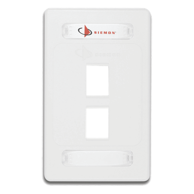 Placa de Pared Modular 10G MAX de 2 Salidas, Color Blanco