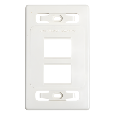 Placa de Pared Modular MAX, de 4 Salidas, Color Blanco, Versión Bulk (Sin Empaque Individual)