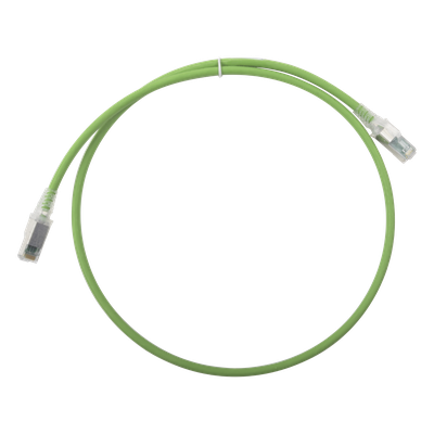 Patch Cord Z-MAX Cat6A S/FTP, CM/LS0H, 0.91 metros (3 pies), Color Verde, Versión Bulk (Sin Empaque Individual)