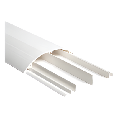 Ducto media caña color blanco de dos vias, de PVC auto extinguible,  90.5 x 19.7 x 1220mm (9400-01250)