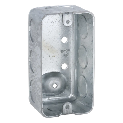 Caja (Chalupa) 4x2"/ Profundidad  1-7/8" / 7 Entradas de 1/2" y 1 de 3/4".