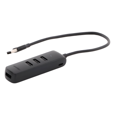 HUB USB-A 3.0 4 en 1 | 4 Puertos USB-A 3.0 (5Gbps) | Cable de 25 cm | Indicador Led | Ideal para Transferencia de Datos | Entrada USB-C para alimentar equipos de mayor consumo como discos duros | Color Negro. - Imagen 3