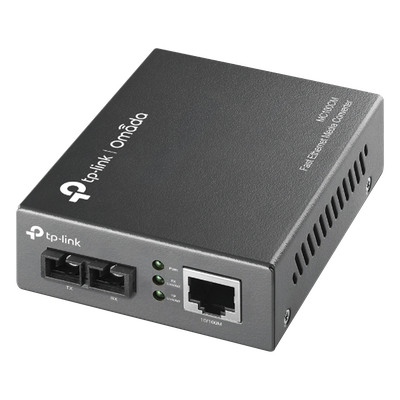 Convertidor Fibra Óptica Multimodo /  1 Puerto RJ45 10/100 Mbps / Puerto Fibra Óptica SC 100 Mbps / Hasta 2 Km / Plug and Play