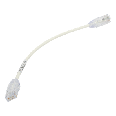Cable de Parcheo TX6, UTP Cat6, Diámetro Reducido (28AWG), Color Blanco, 20.32 cm (8 Pulgadas) - Imagen 3