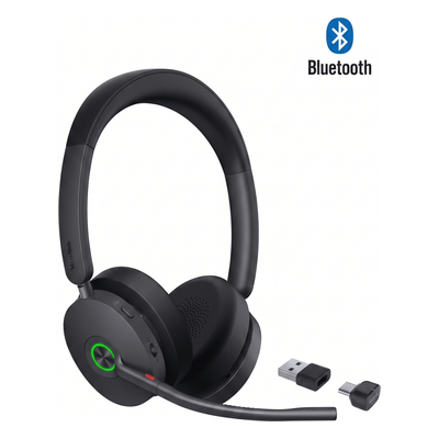 Auriculares estéreo Yealink BH74 edición UC / Bluetooth 5.3 con adaptador USB C&A / Cancelación activa de ruido / 6 micrófonos