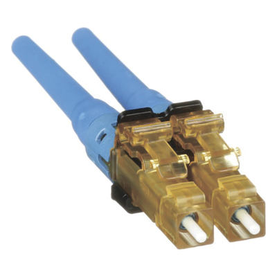 Conector de Fibra Óptica LC Duplex OptiCam, Monomodo 9/125 OS2, Pre-pulido, Color Azul - Imagen 4