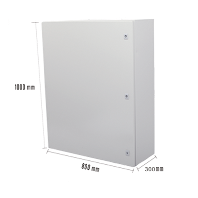 Gabinete de Acero IP66 Uso en Intemperie (800 x 1000 x 300 mm) con Placa Trasera Interior Metálica y Compuerta Inferior Atornillable (Incluye Chapas y Llaves T). - Imagen 7