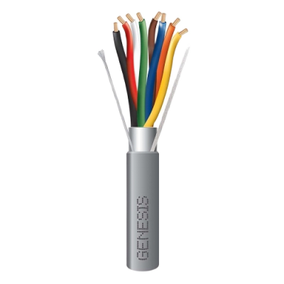 Bobina de 305 m (1000 ft) / Cable para Alarma 8x22 AWG / Blindado / Riser / Gris