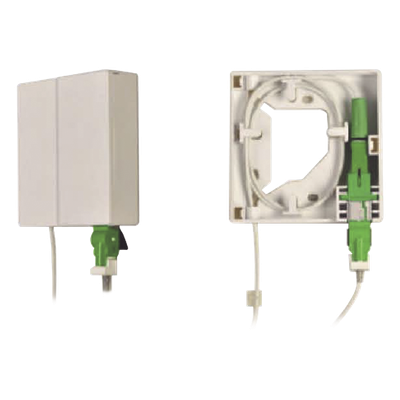 Caja Terminal de Fibra Óptica (Roseta) con un Acoplador SC/APC, Color Blanco - Imagen 5