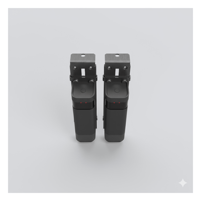 Haz Infrarrojo Inalámbrico ACCESS-PHW / Transmisor y Receptor Photo Beam / Triple Frecuencia 409-458 MHz / Alcance 20 Metros / Batería Litio 2300mAh / IP54 / Ajuste Angular -90° a +90° / Compatible Puertas Seccionales, Enrollables, C - Imagen 3