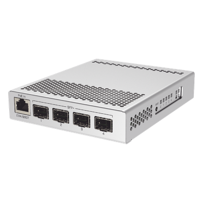 (CRS305-1G-4S+IN) Switch administrable Sistema Operativo Dual, puerto 1G Rj45, 4 puertos 10G SFP+ para Escritorio - Imagen 4