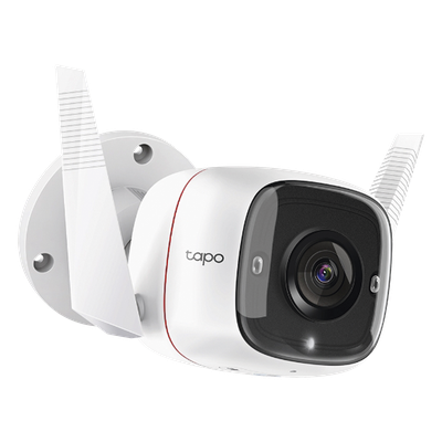 Cámara IP Wi-Fi para exterior, 3 megapixel, audio doble vía, visión nocturna, notificación Push, acepta memoria Micro SD de para grabación. 