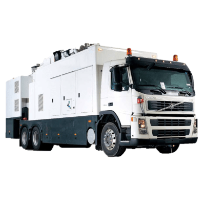 Sistema Móvil de Inspección de Vehículos y Carga / Acelerador Lineal Dual-energía 6/3 MeV / Penetración 320 mm Acero / Discriminación de Materiales / Modo Drive-through 150 Vehículos/hora / Integración LPR, CCR y Radiactividad