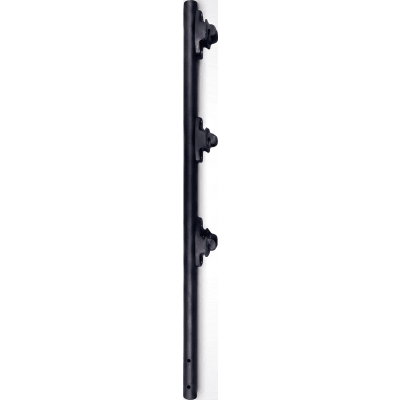 Poste de Paso / Tubo de Acero Galvanizado / Diámetro 1" / Longitud 75 cm / 3 Aisladores / Pintura Negra / Peso 0.5 KG